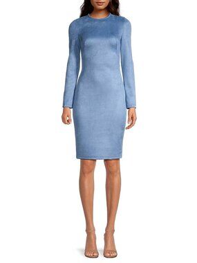 Black Halo Anita Velvet Sheath Dress | Luminous Crystal Blue | NWT | Size 0